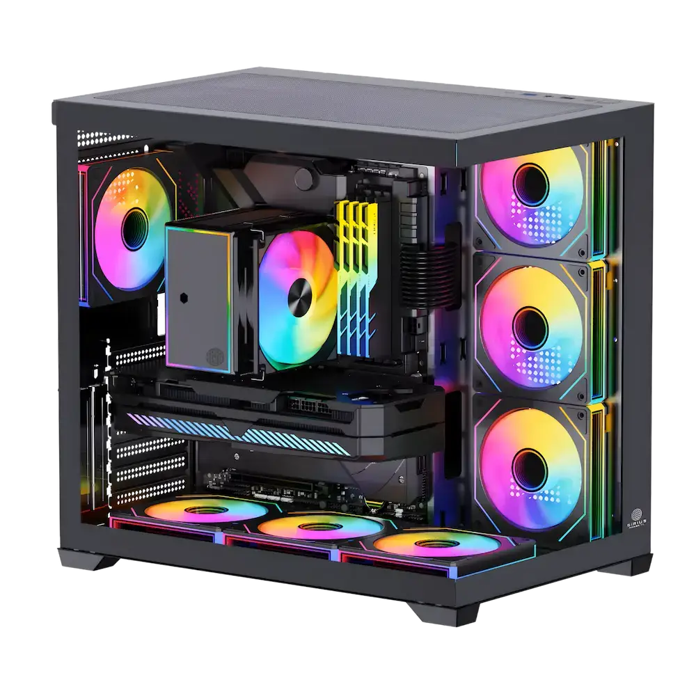 Sirius Matrix Gaming PC Case – Black Edition