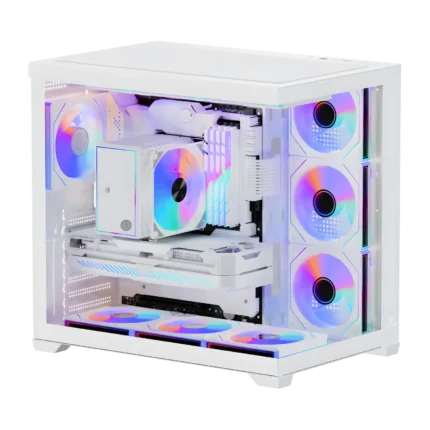 Sirius Matrix Gaming PC Case – White