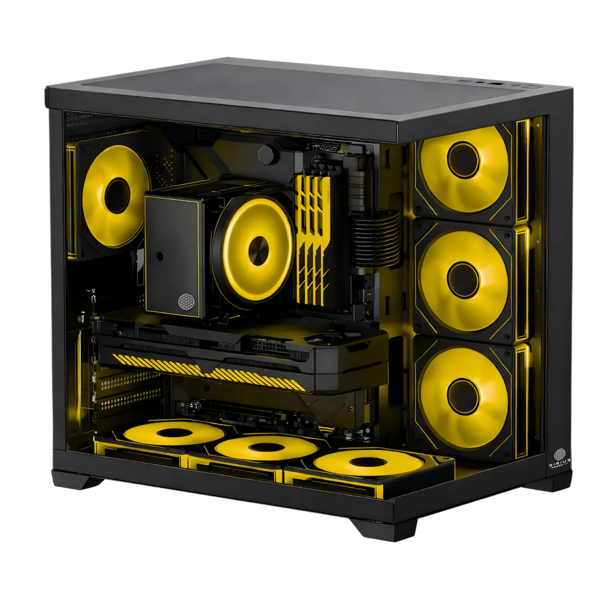 Matrix Black Yellow PC Case