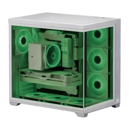 Matrix White Green PC Case