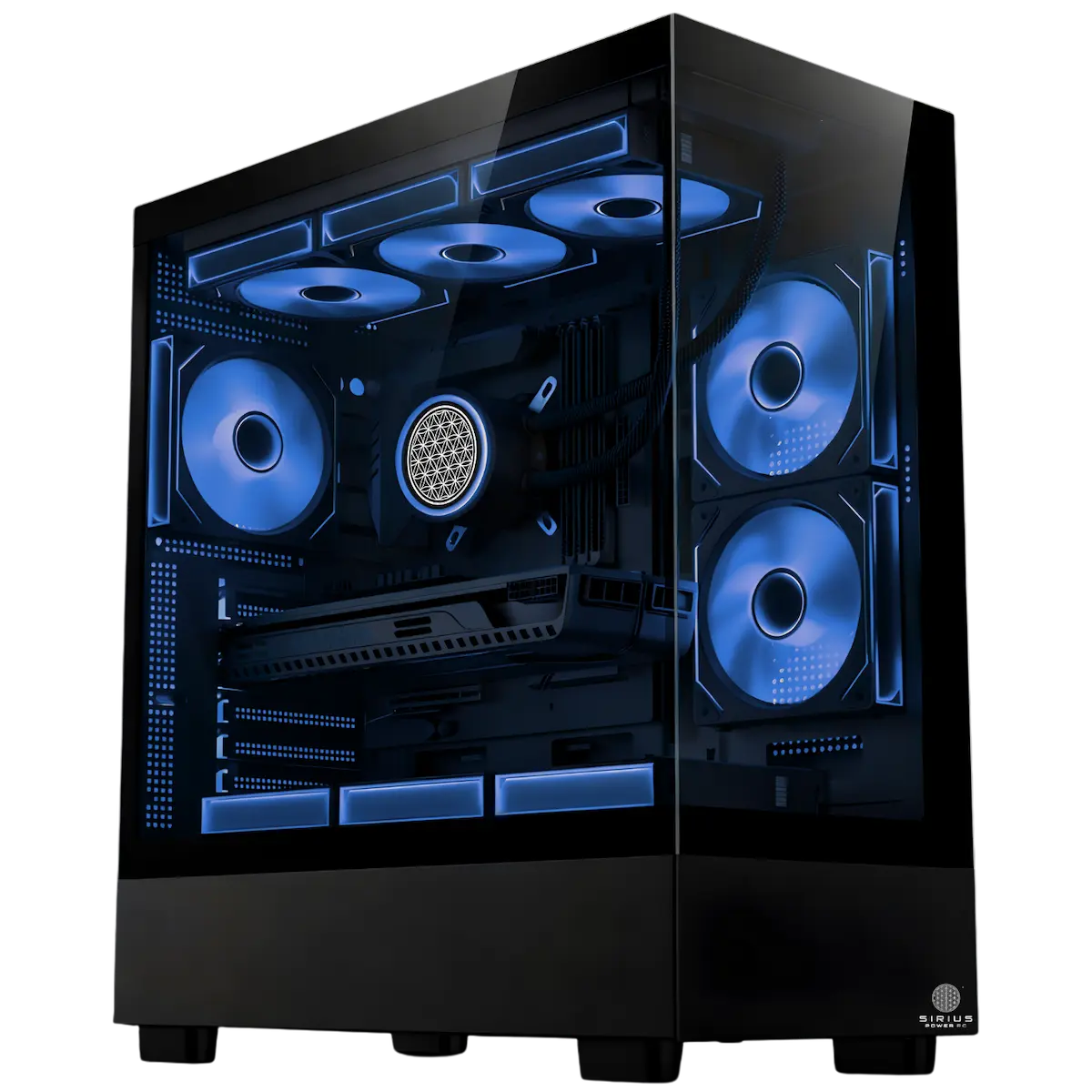 Satellite Black Blue PC Case