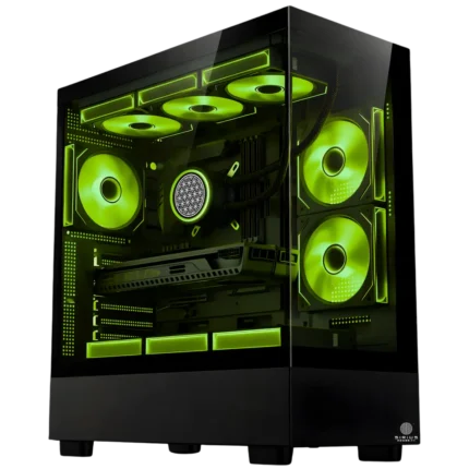 Satellite Black Lime PC Case