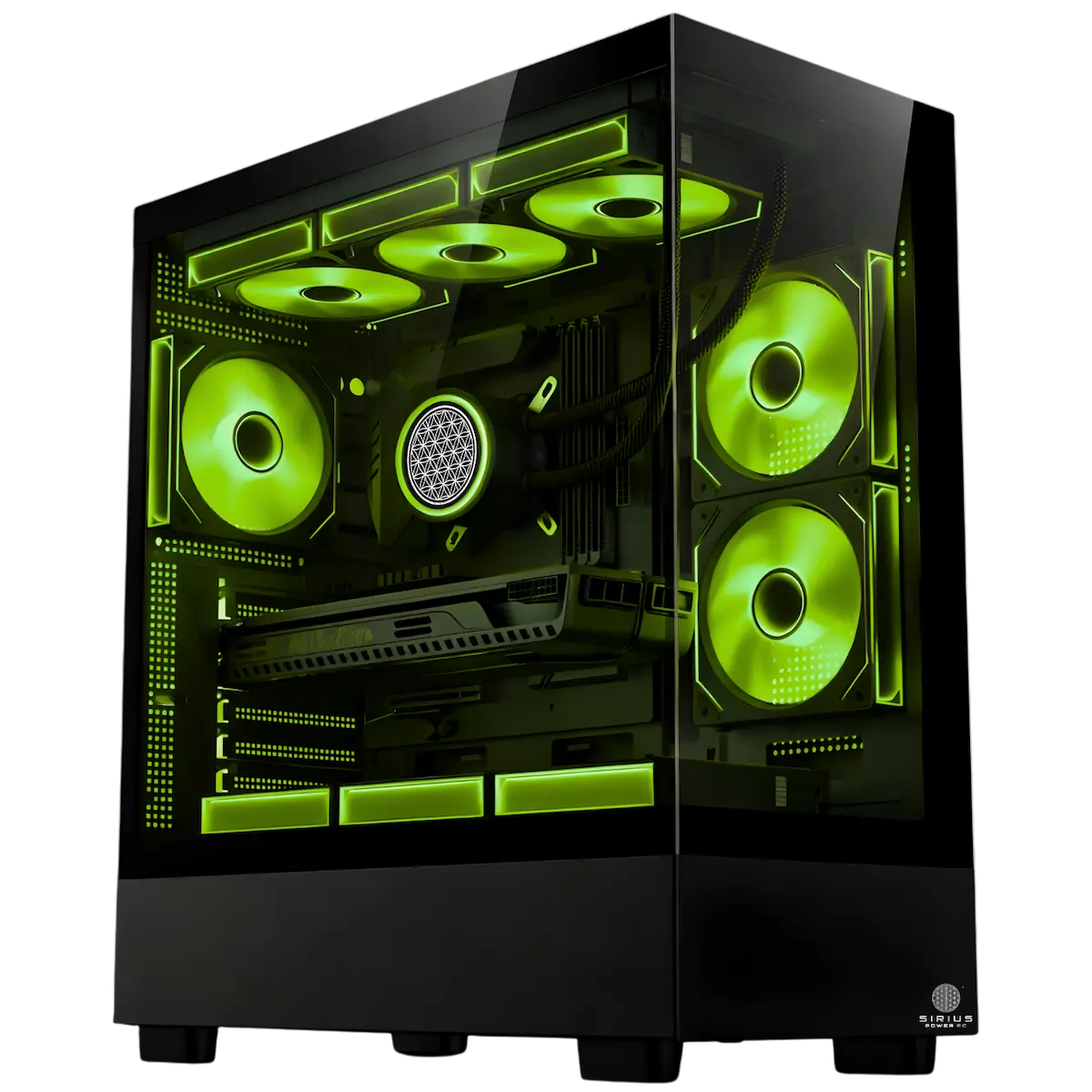 Satellite Black Lime PC Case