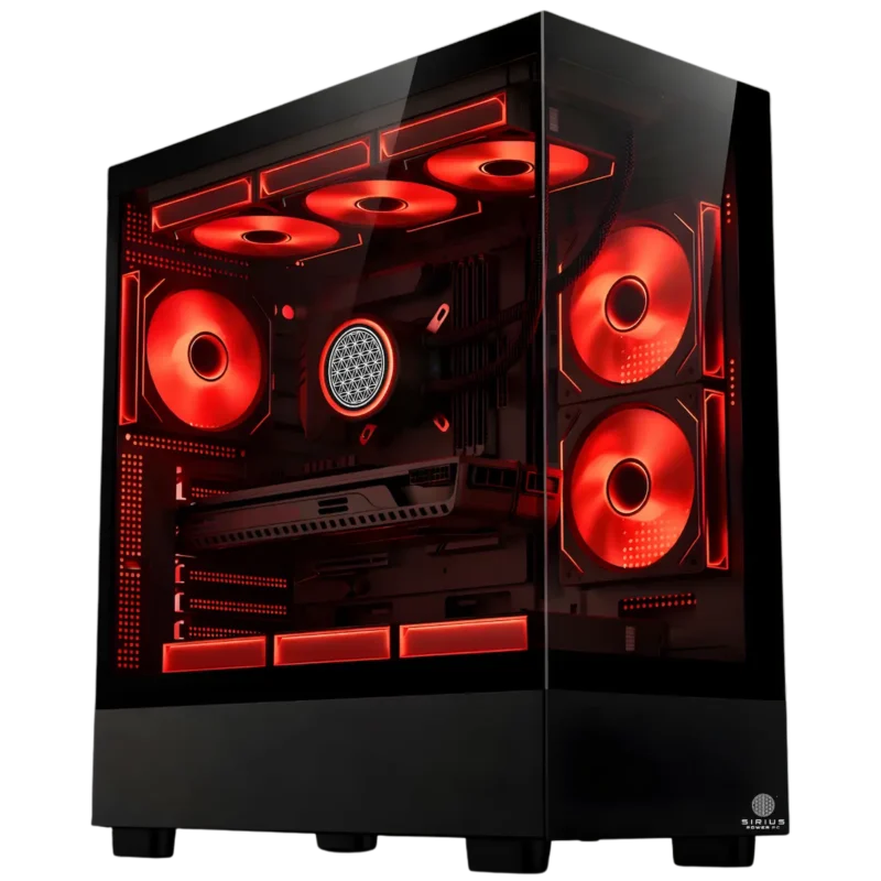 Satellite Black Red PC Case