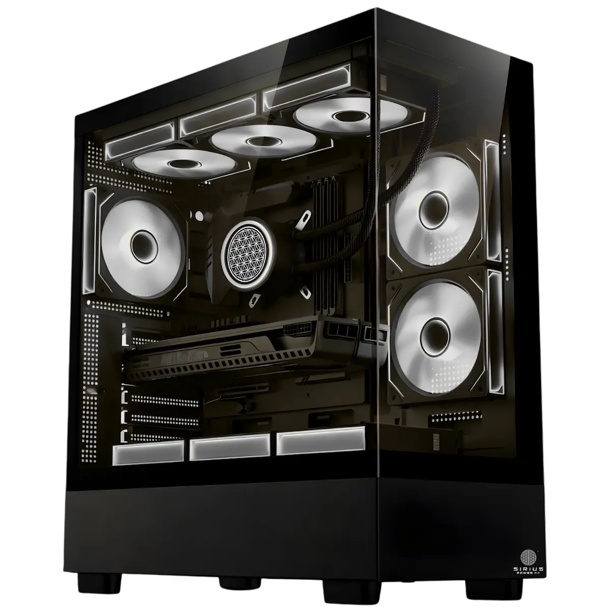 Satellite Black White PC Case
