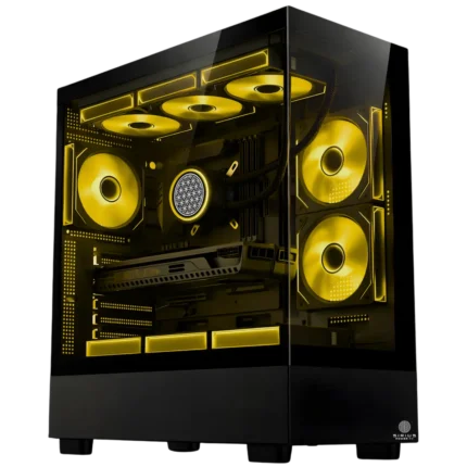 Satellite Black Yellow PC Case