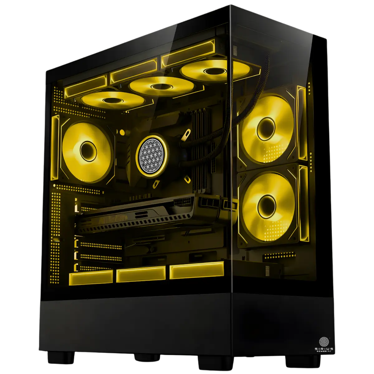 Satellite Black Yellow PC Case