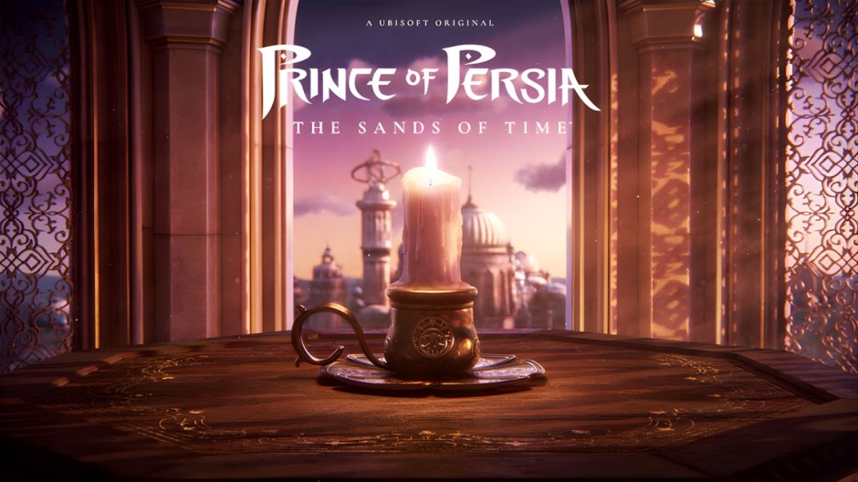 Prince of Persia: The Sands of Time Remake featured image with a lit candle on a table inside a palace archway at sunset