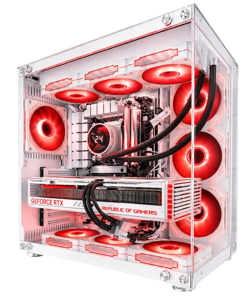 matrix series white red case