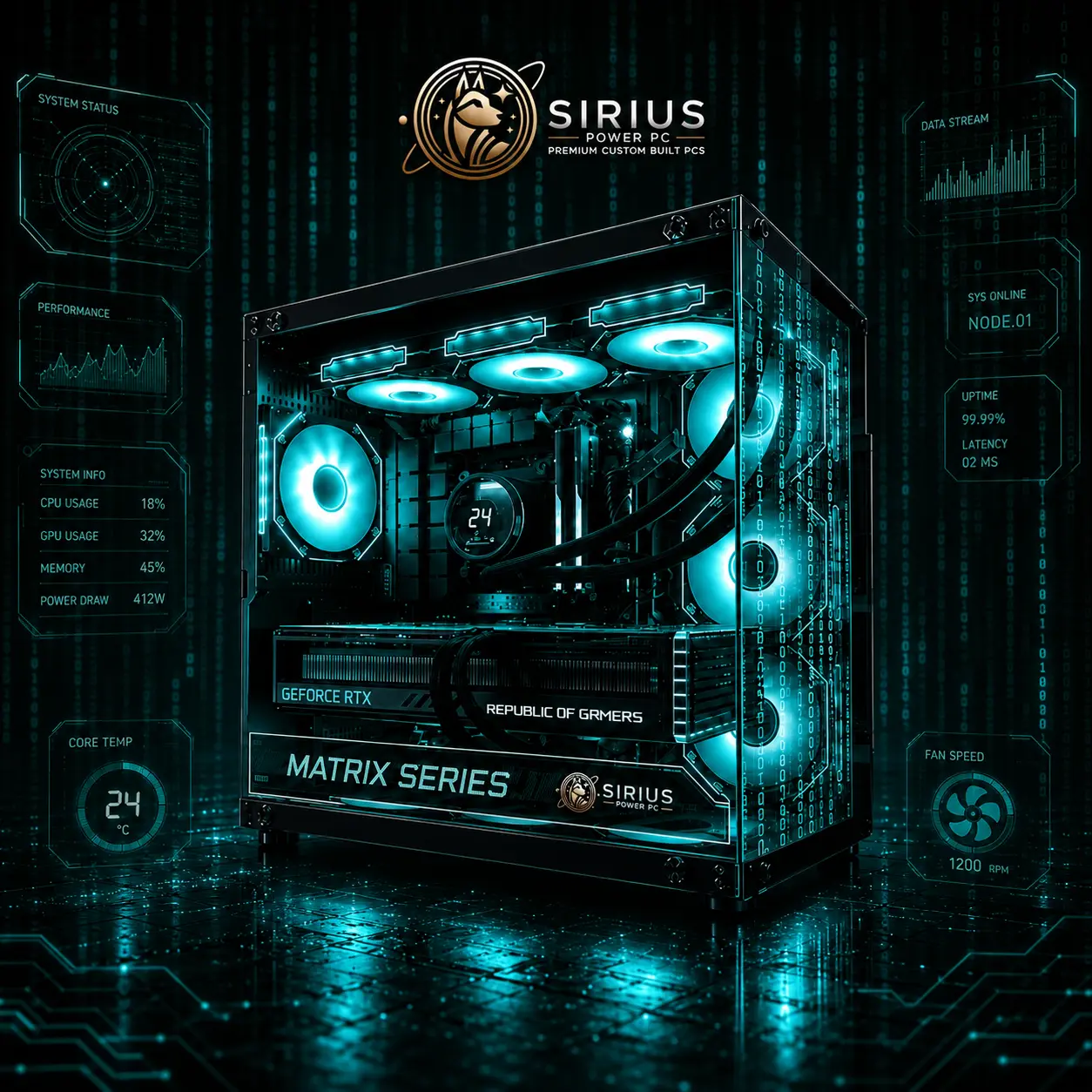 Matrix V6 Ryzen 7 9850X3D RTX 5080 Gaming PC - Image 3