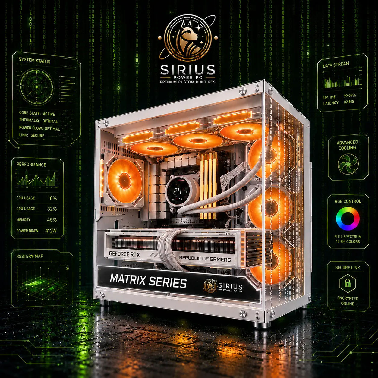 Matrix V6 Ryzen 7 9850X3D RTX 5080 Gaming PC