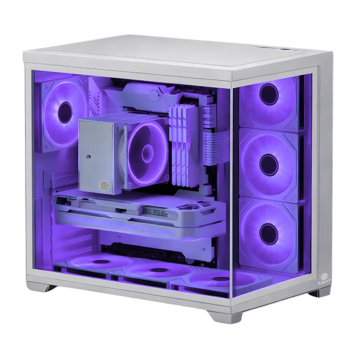 Matrix White Violet PC Case